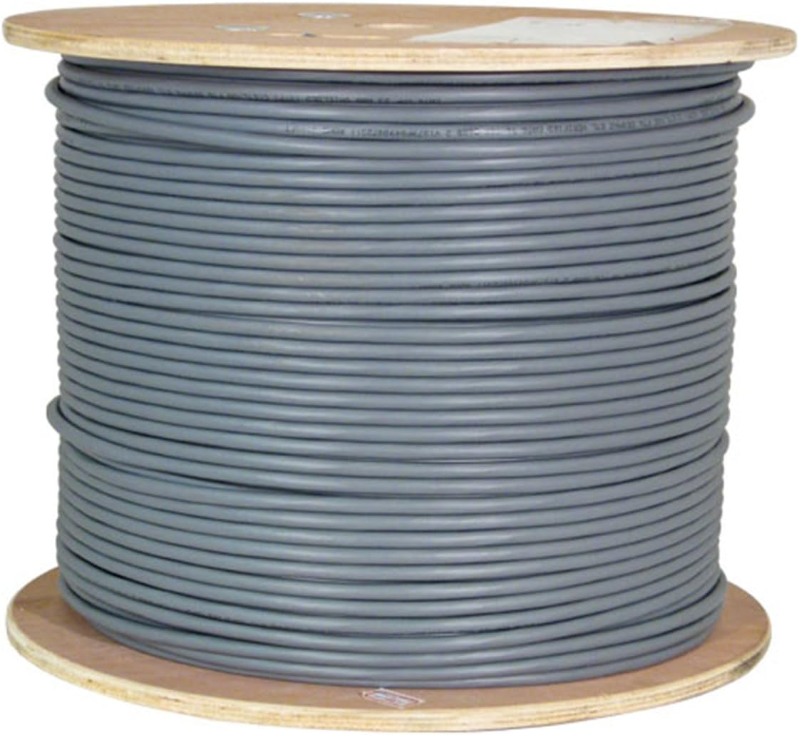 Cat6A 10G, Shielded, 23AWG, Solid Bare Copper, PVC, 1000Ft, Bulk Ethernet Cable, Red