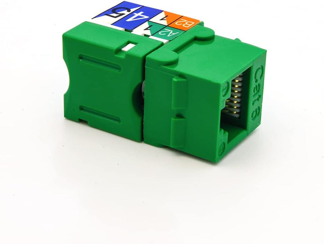 Cat.6 RJ45 110 Type Keystone Jack (10-Pack, Green)