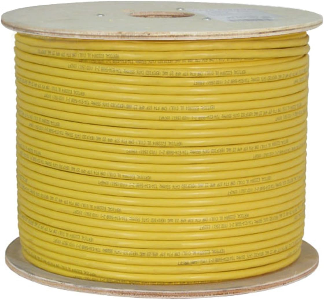 Cat6A 10G, Shielded, 23AWG, Solid Bare Copper, PVC, 1000Ft, Bulk Ethernet Cable, Red