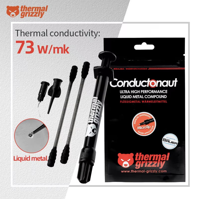 Conductonaut 73W/Mk High Thermal Conductivity Liquid Metal Thermal Paste for Cooling the CPU GPU